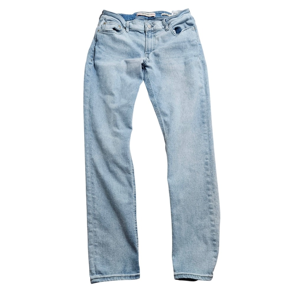 Guess Skinny Jeans 33 Light Wash Blue Slim Fit Denim M2BAN3D4SX0